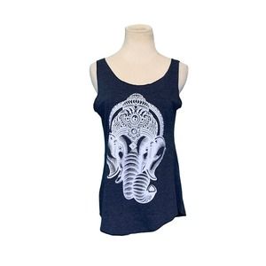 Elephant print gray Tank top size small